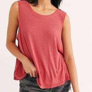 Free People New Love Pink Rose Tank Top Sz M NWT